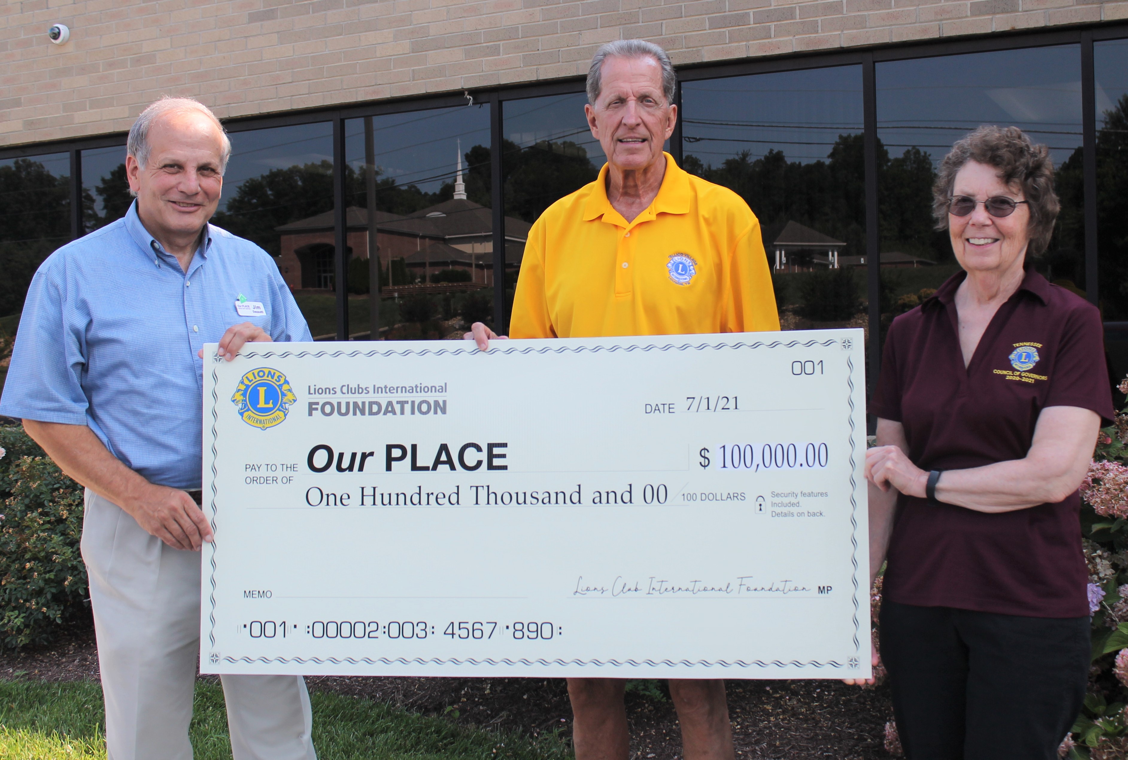 Lions Raise $200,000 For Our PLACE | TELLICO VILLAGE LIONS CLUB